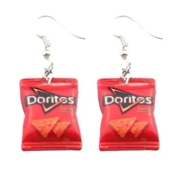 Dorritos Earrings, Chip Earrings, Novelty Earrings, Fun Earrings - Picture 1 of 1